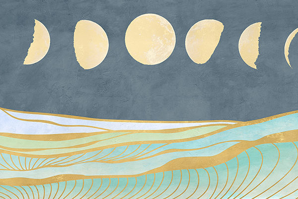 Moon and Tidal Waves. Sayaka Miko.